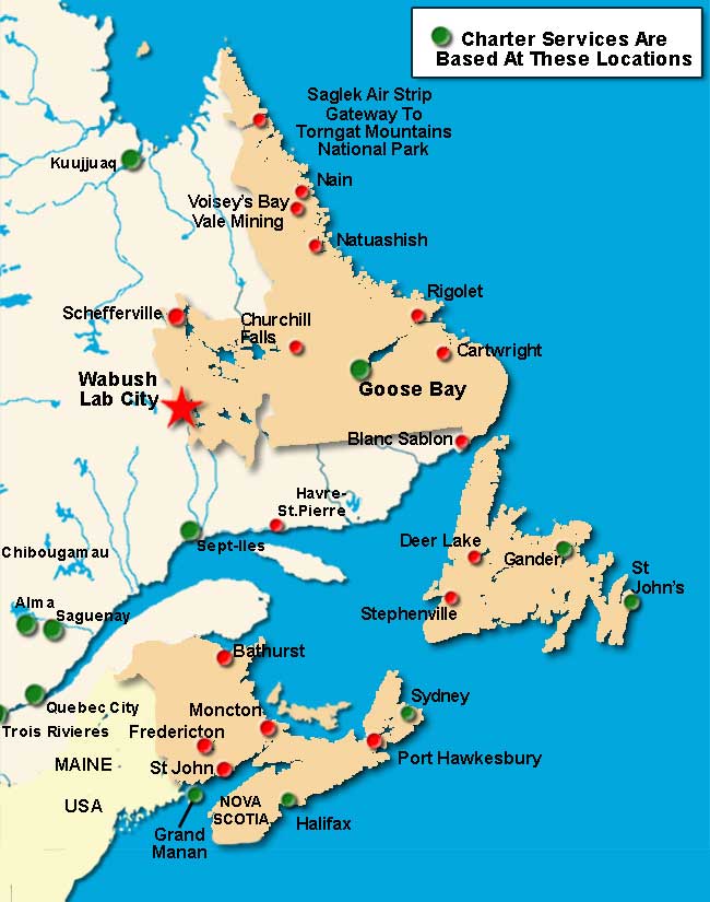 Charter Flights To Wabush / Lab City 3 Competitive Quotes